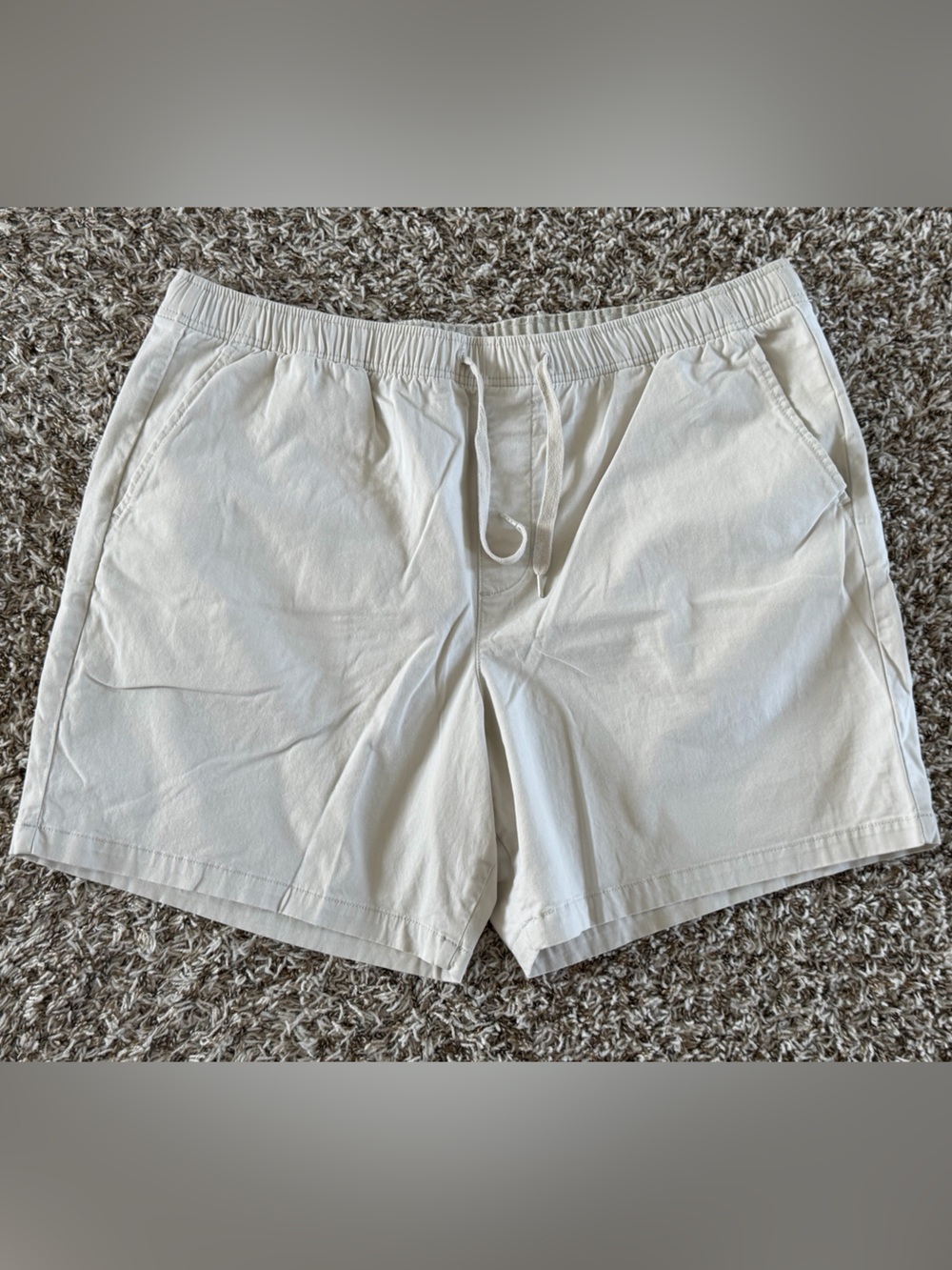 GAP Cream Elastic Waist Cotton Shorts